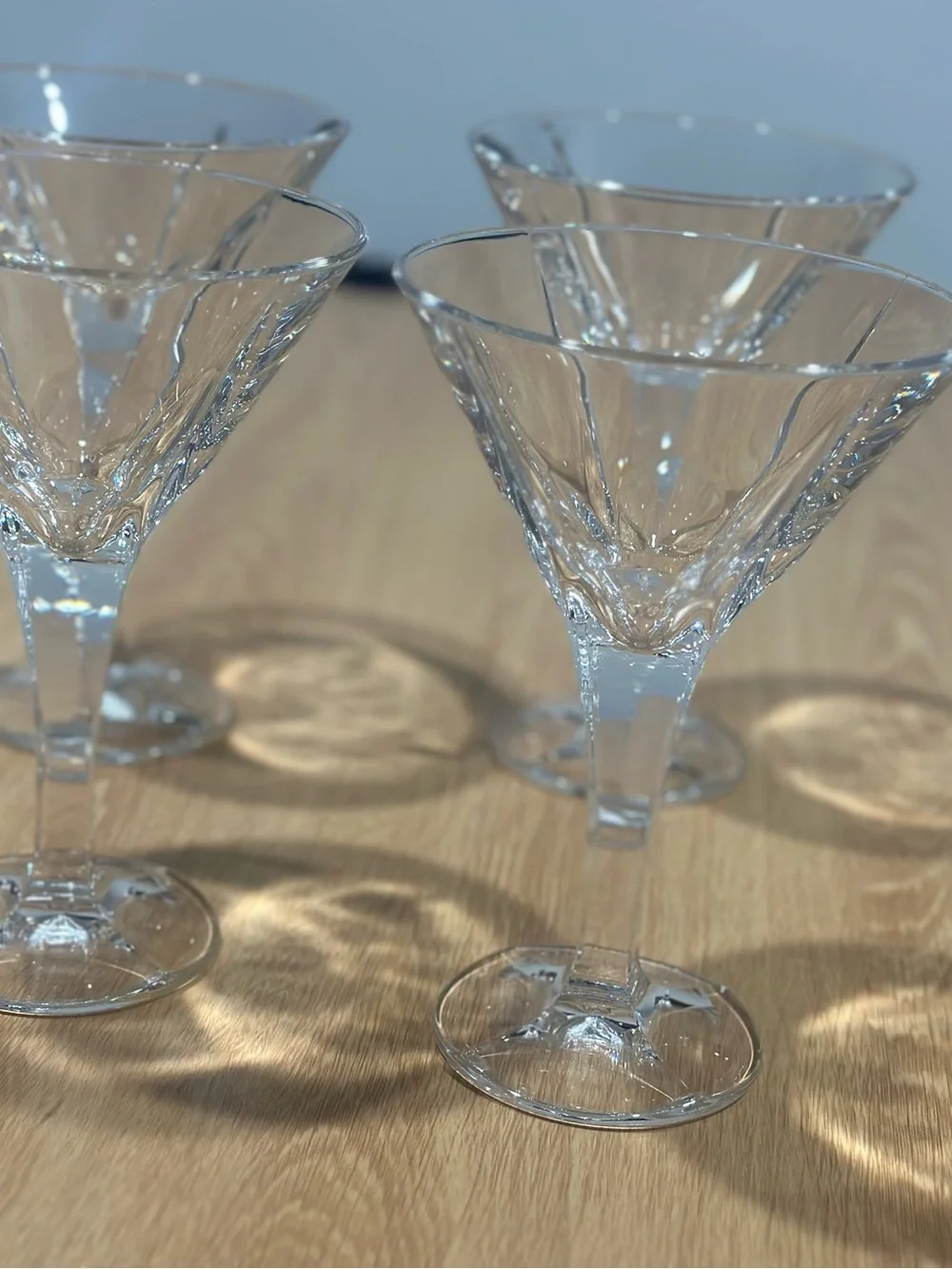 Crystal Coupe Glasses - Clear Stemware (Set of 4)